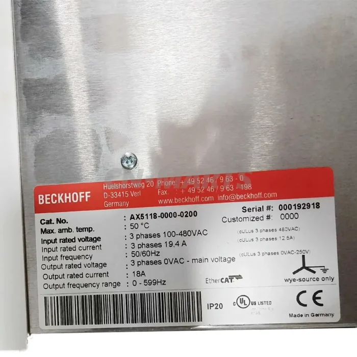 Beckhoff AX5118-0000