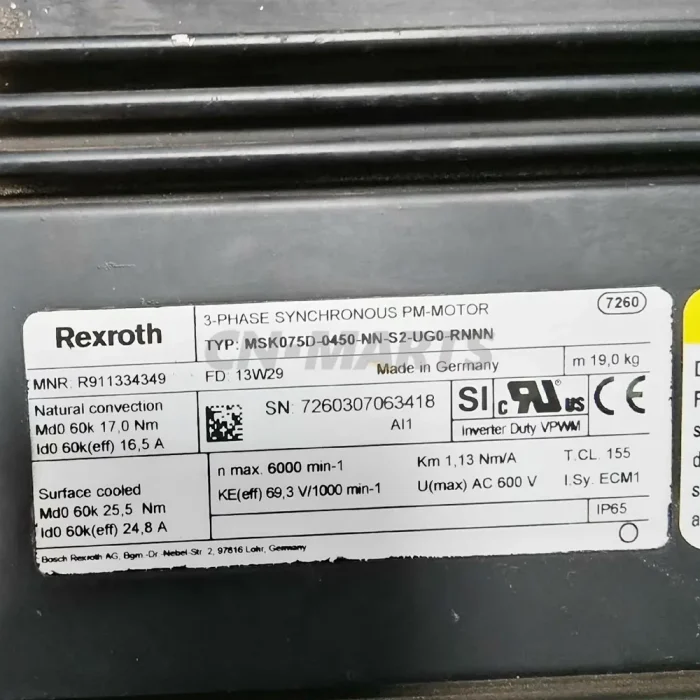 RexrothMSK075D-0450-NN-S2-UGO-RNNN