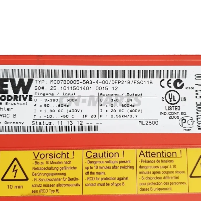 SEW-EURODRIVE MC07B0005-5A3-4-00/DFP21