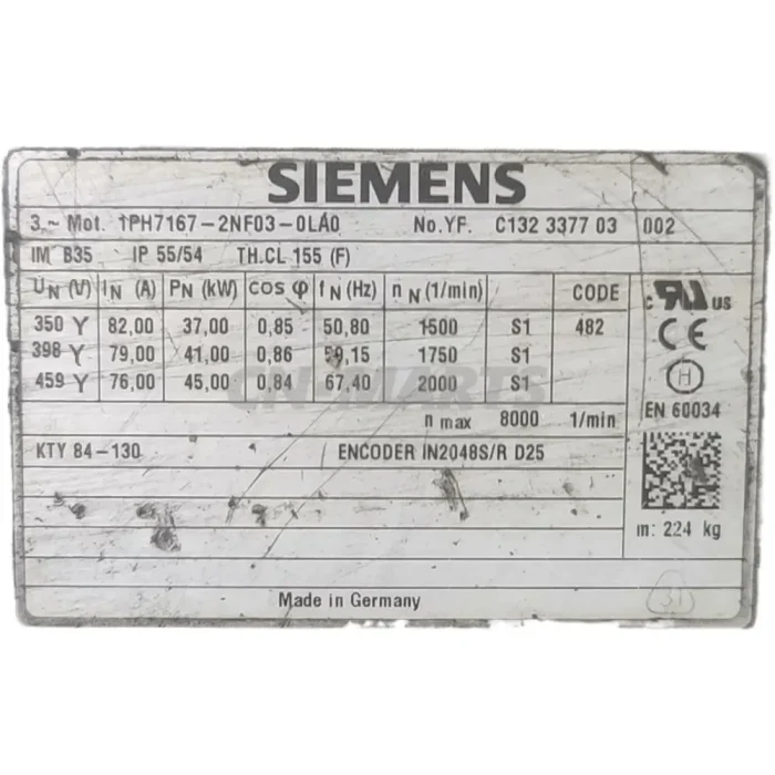 SIEMENS 1PH7167-2NF03-0LA0 1pH7163-2NF