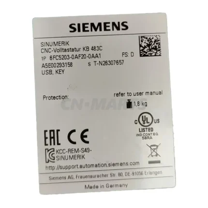 SIEMENS 6FC5203-0AF20-0AA1