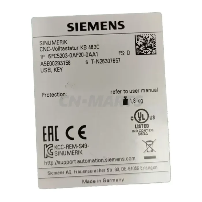 SIEMENS 6FC5203-0AF20-0AA1