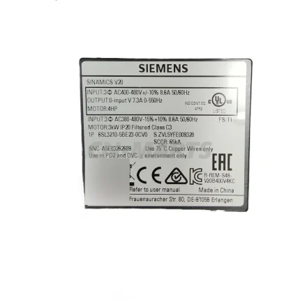 SIEMENS 6SL3210-5BE23-0CV0
