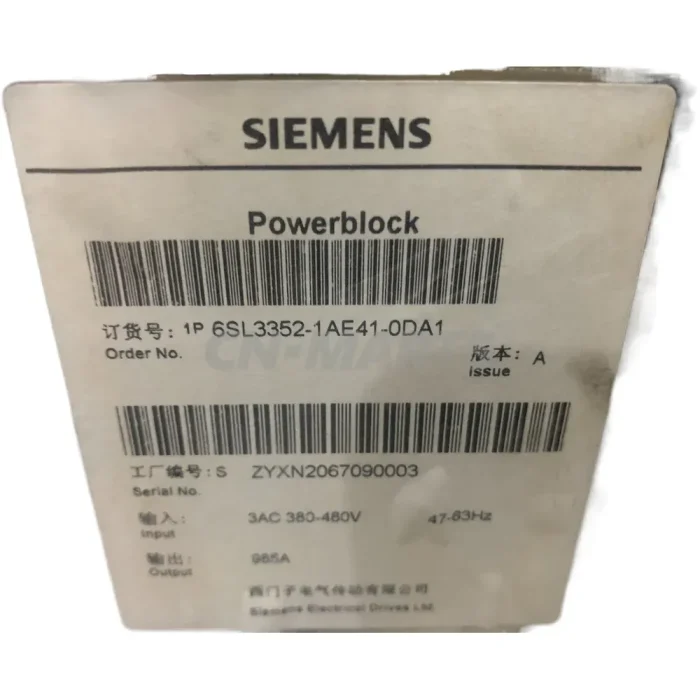 SIEMENS 6SL3352-1AE41-0DA1