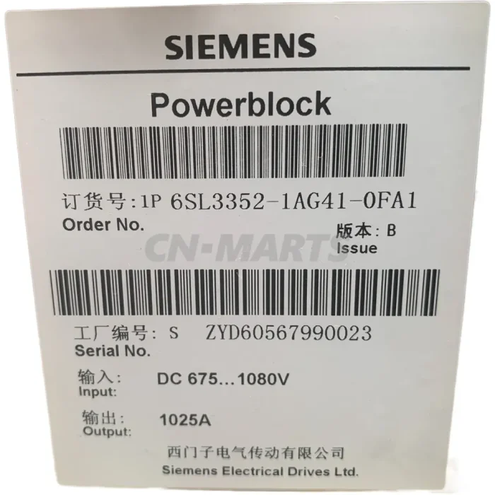 SIEMENS 6SL3352-1AG41-0FA1