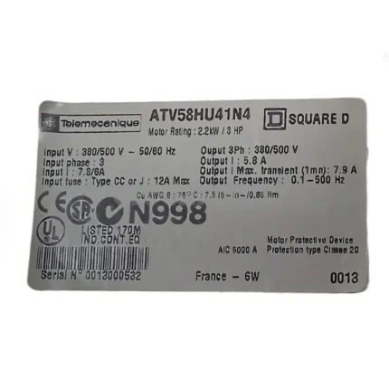 Schneider ATV58HU41N4