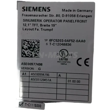 Siemens 6FC5203-0AF52-0AA0