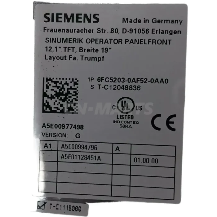 Siemens 6FC5203-0AF52-0AA0