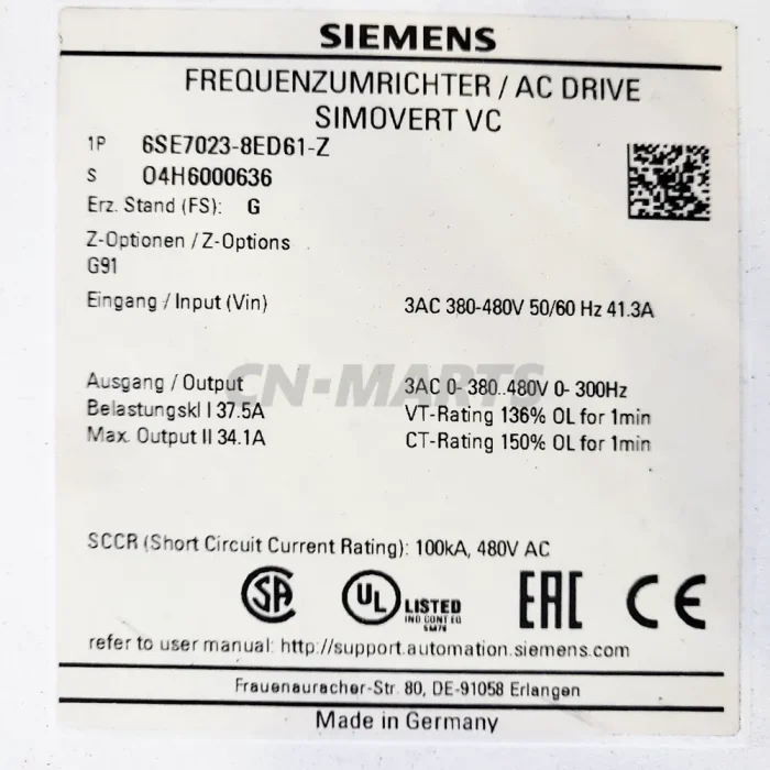Siemens 6SE7023-8ED61-Z