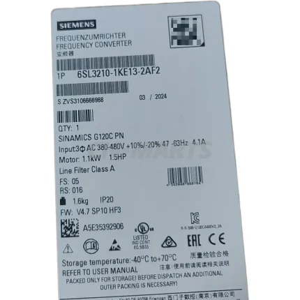 Siemens 6SL3210-1KE13-2AF2