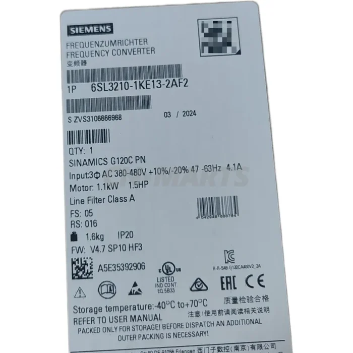Siemens 6SL3210-1KE13-2AF2