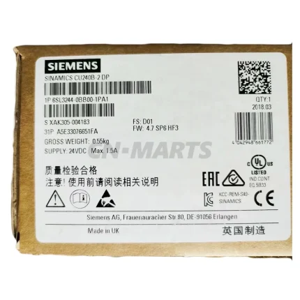 Siemens 6SL3244-0BB00-1PA1 CU240B-2DP