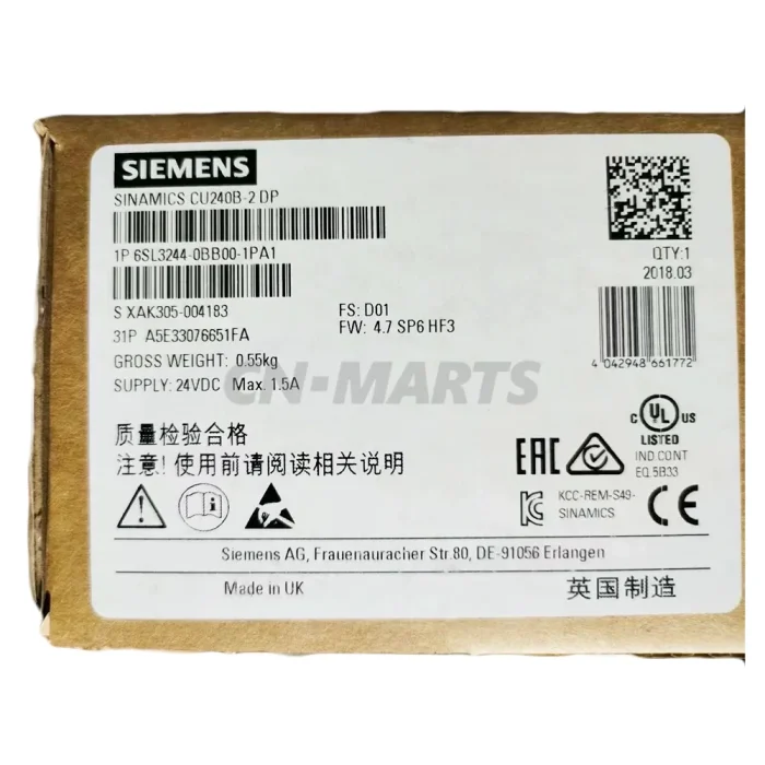 Siemens 6SL3244-0BB00-1PA1 CU240B-2DP