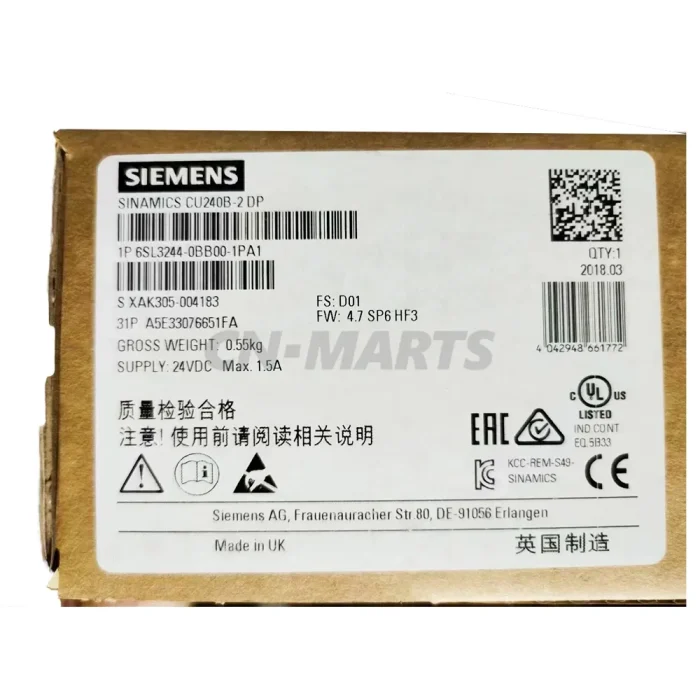 Siemens 6SL3244-0BB00-1PA1 CU240B-2DP