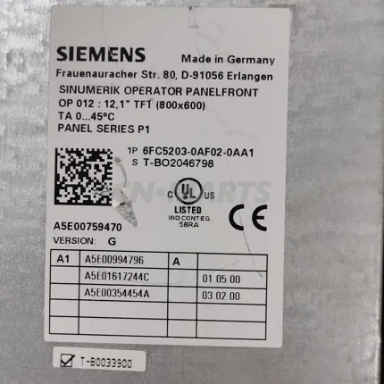 Siemens OP012 6FC5203-0AF02-0AA1 0AA0