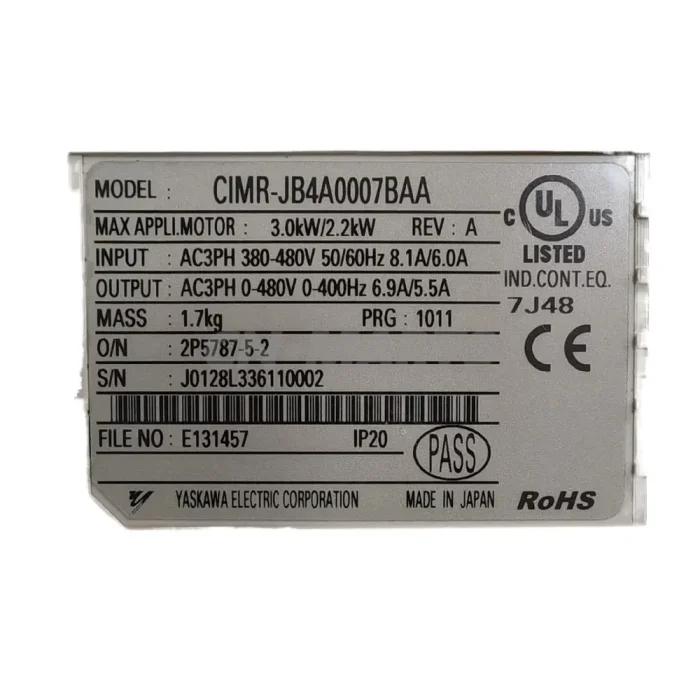 YASKAWA CIMR-JB4A0007BAA