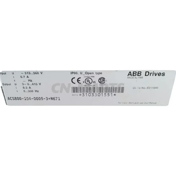 ABB ACS800－104－0005－3+N671