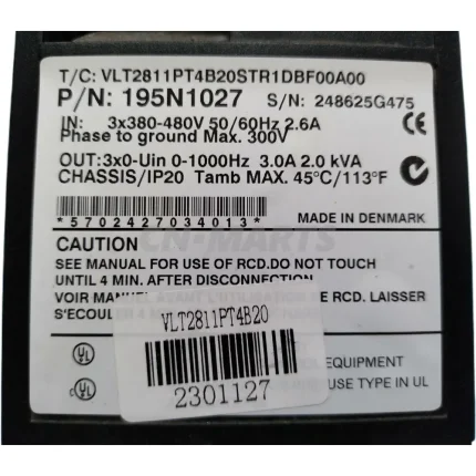 DANFOSS VLT2811PT4B20STR1DBF00A00