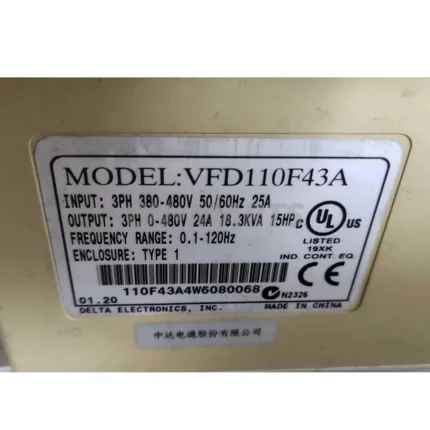 Delta VFD110F43A 11kw