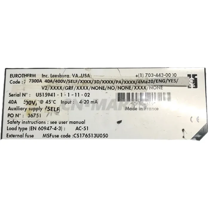 Eurotherm power regulator