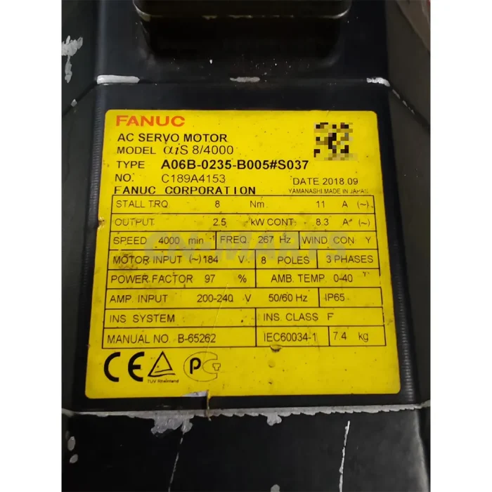 Fanuc A06B-0235-B005#S037