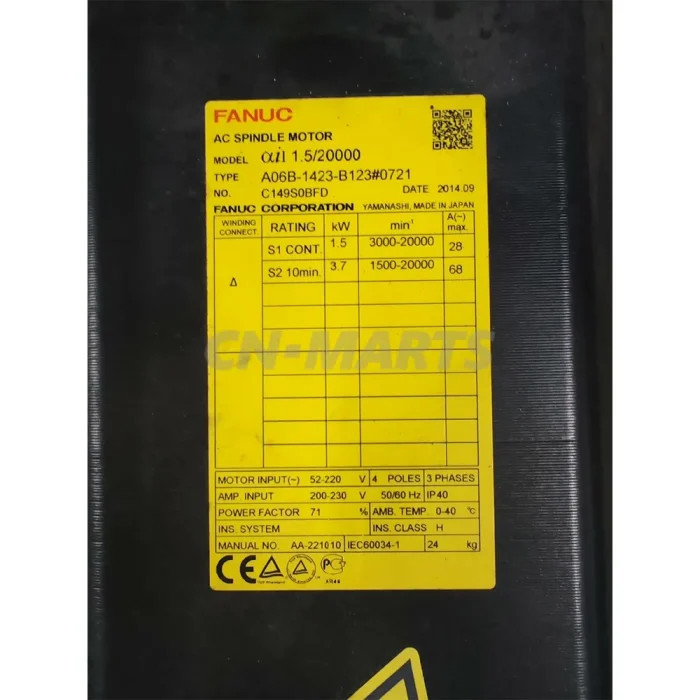 Fanuc A06B-1423-B123#0721
