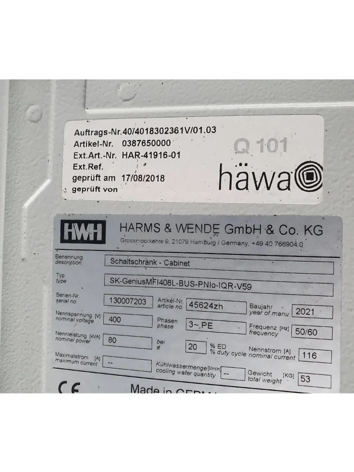 HARMS & WENDE GENIUSMFI 408L BUS