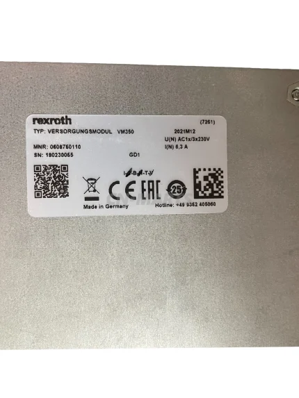 Rexroth 0608760110 VERSORGUNGSMODUL VM350