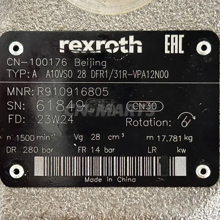 Rexroth A A10VSO 28 DFR1/31R-VPA12N00 R910916805