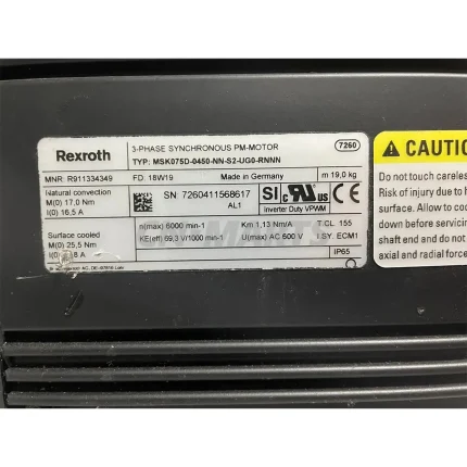 Rexroth MSK075D-0450-NN-S2-UG0-RNNN R911334349
