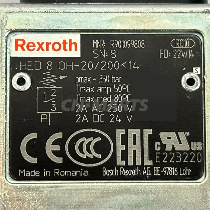 Rexroth R901099808 HED 8 OH-20/200K14
