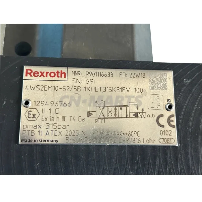 Rexroth R901116633 4WS2EM10-5X/5B11XHET315K31EV-199