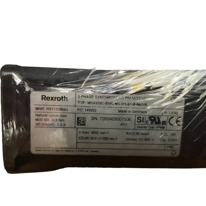 Rexroth R911308683 MSK030C-090G-NN-M1-UGO-NNNN