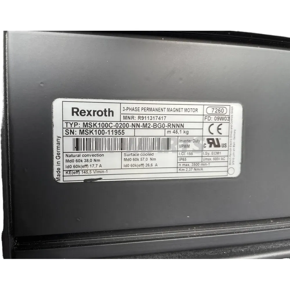 Rexroth R911317417 MSK100C-0200.NN-M2-BGO-RNNN
