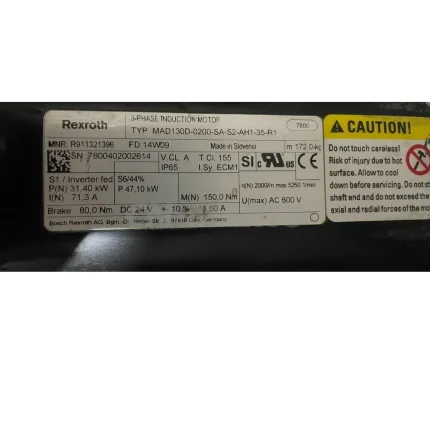 Rexroth R911321396 MAD130D-0200-SA-S2-AH1-35-R1