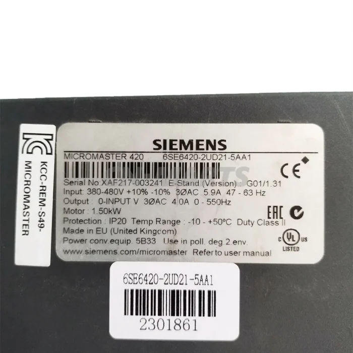 SIEMENS 6SE6420-2UD21-5AA1