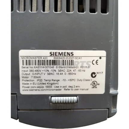 SIEMENS 6SE6420-2UD27-5CA1