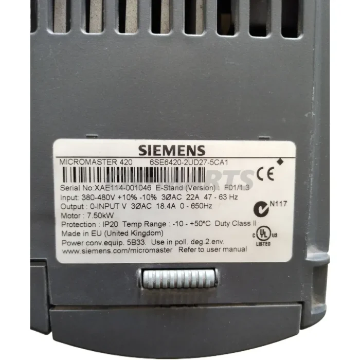 SIEMENS 6SE6420-2UD27-5CA1