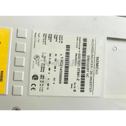 SIEMENS 6SE7021-3TA61-Z