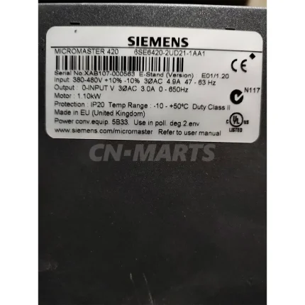 Siemens 6SE6420－2UD21－1AA1