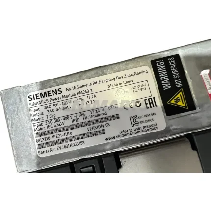 Siemens 6SL3210-1PE21-4UL0