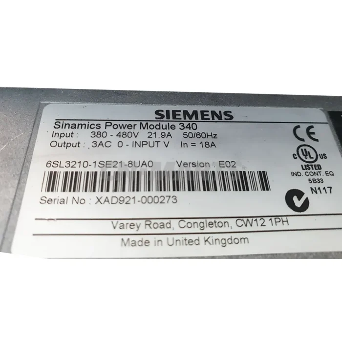 Siemens 6SL3210-1SE21-8UA0