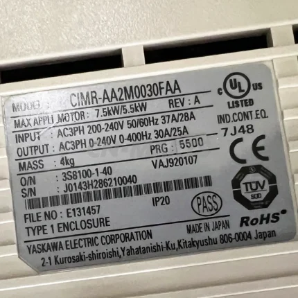 YASKAWA CIMR-AA2M0030FAA