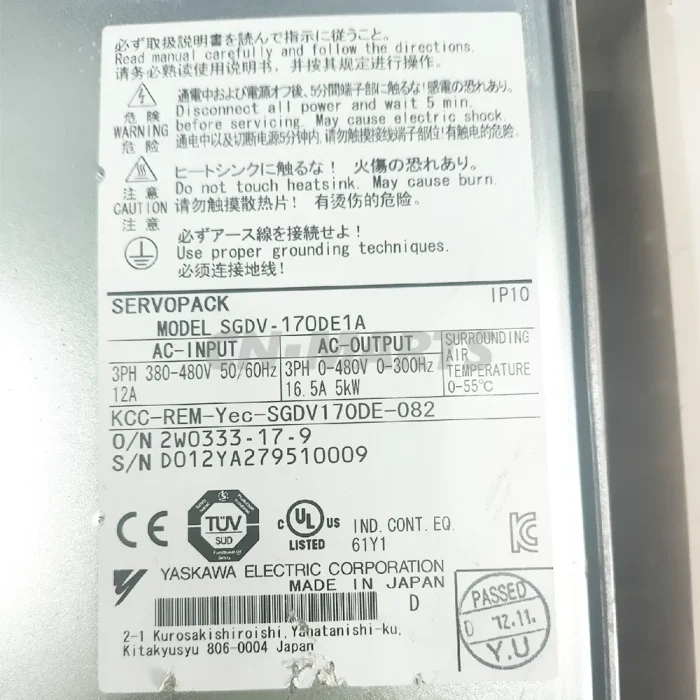 YASKAWA SGDV-170DE1A