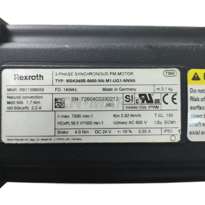 rexroth MSK040B-0600-NN-M1-UG1-NNNN