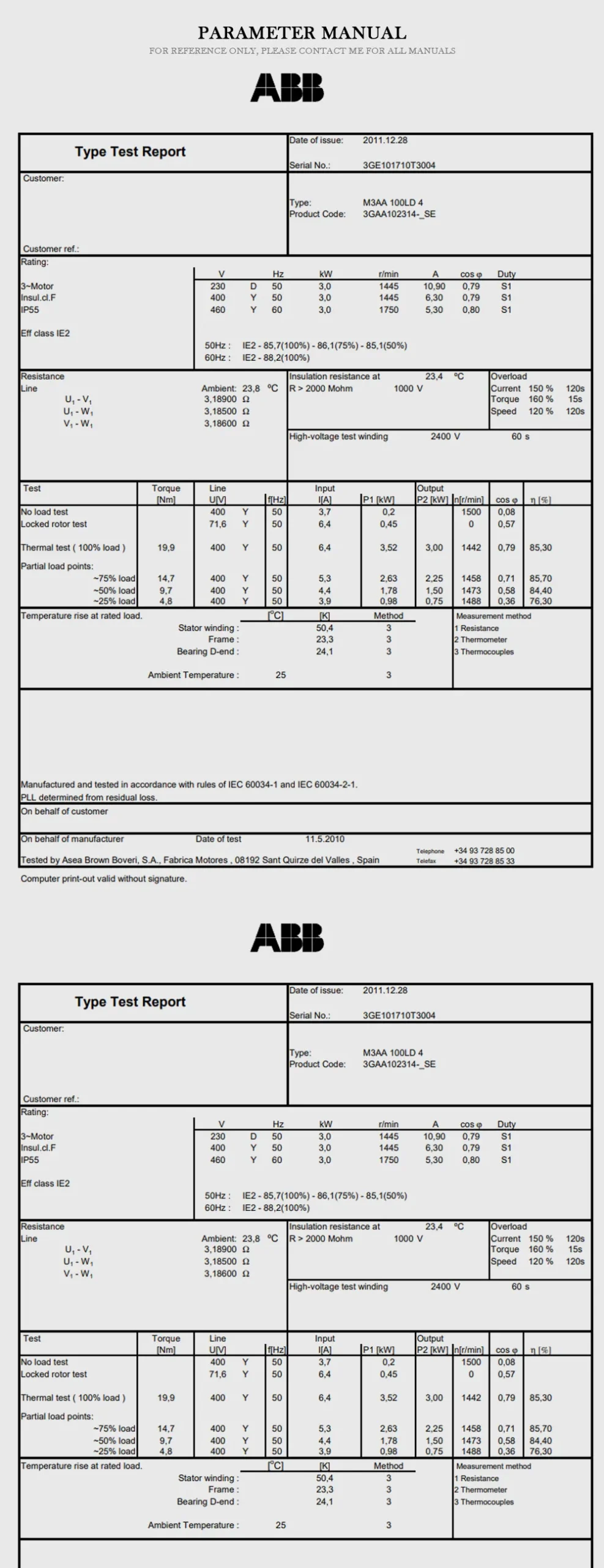 ABB M3AA 100LD-4 Product Description-2