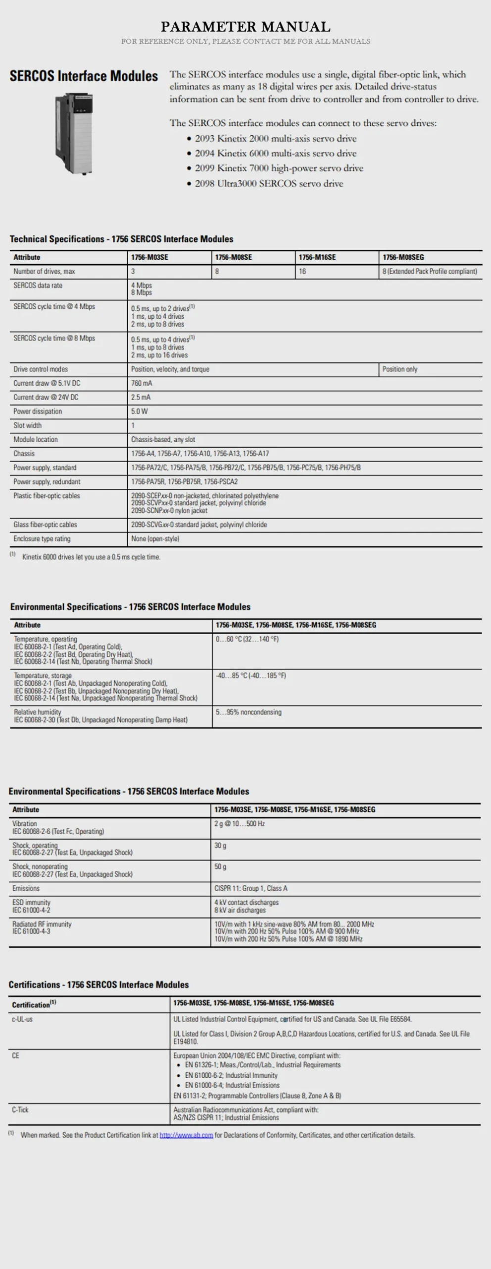 Allen-Bradley 1756-M16SE Product Description-2