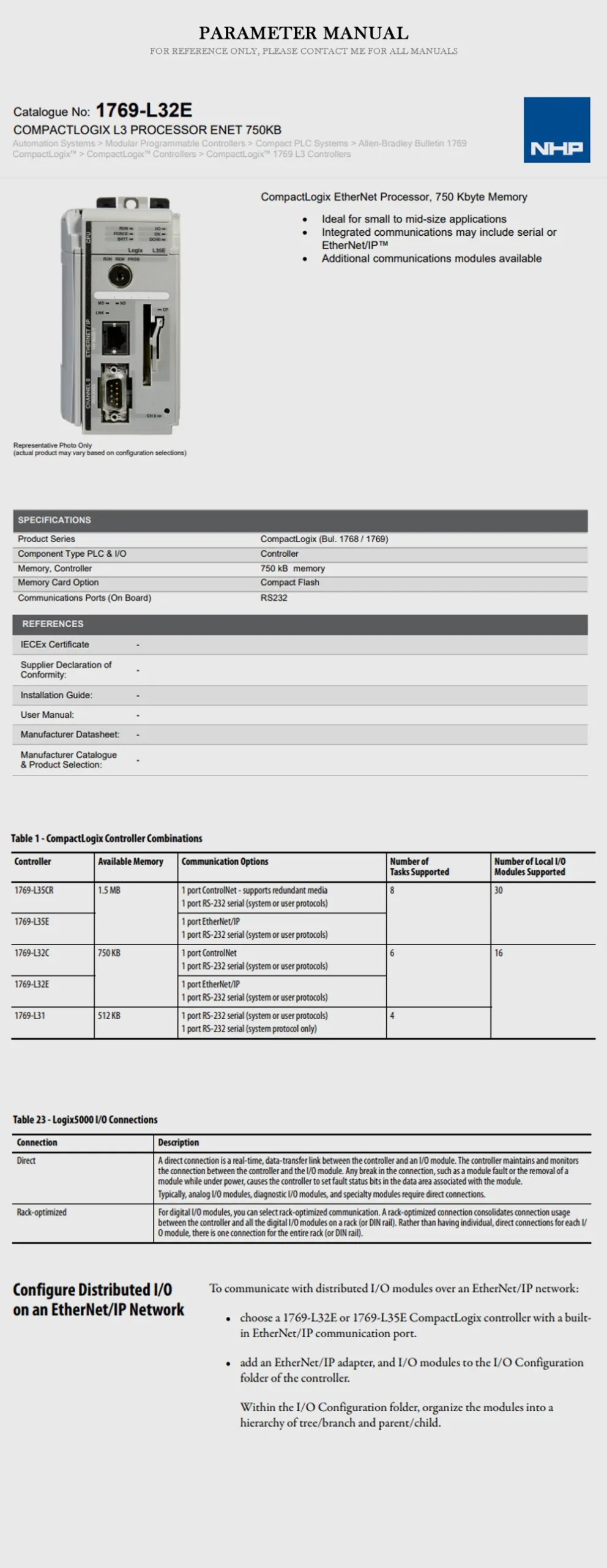 Allen-Bradley 1769-L32E Product Description-2