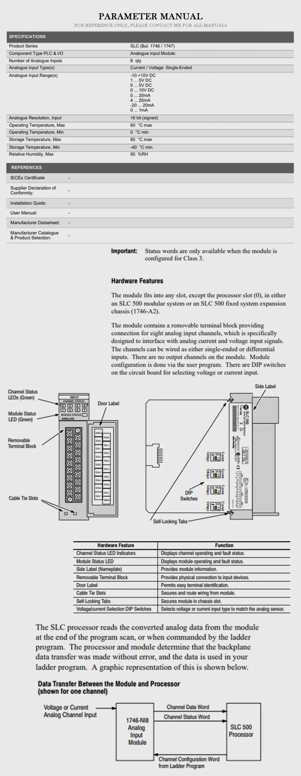 Allen-Bradley 1769-NI8 Product Description-2