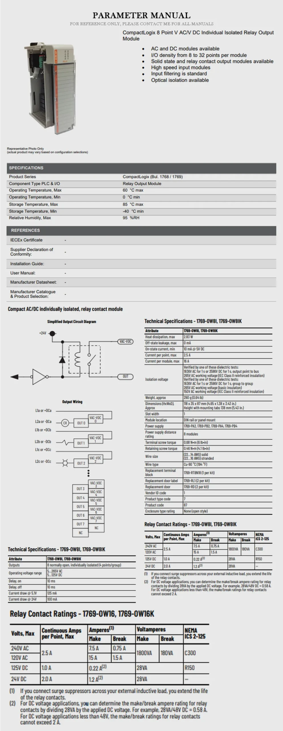 Allen-Bradley 1769-OW8I Product Description-2